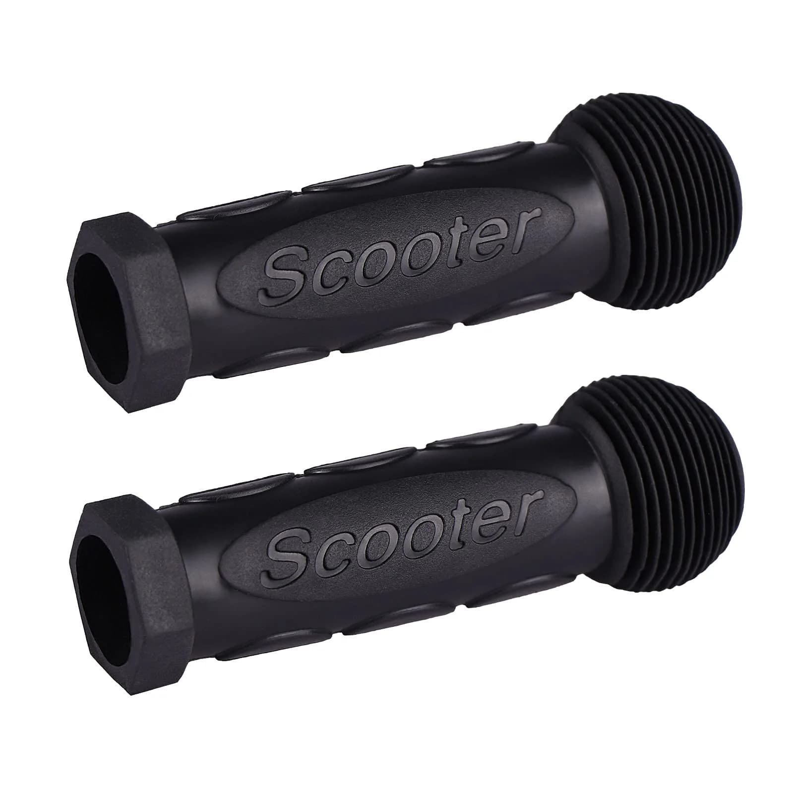 Gladeer Kids Scooter Handle Grips Replacement Handlebars for 2/3/4 Wheels Child Kick Scooters Bike Rocking Car, 2-Pack (Orange) — Black