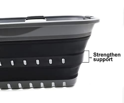 SAMMART 42L Collapsible Laundry Basket | Space Saving Foldable Storage (70-120c) thumbnail 6