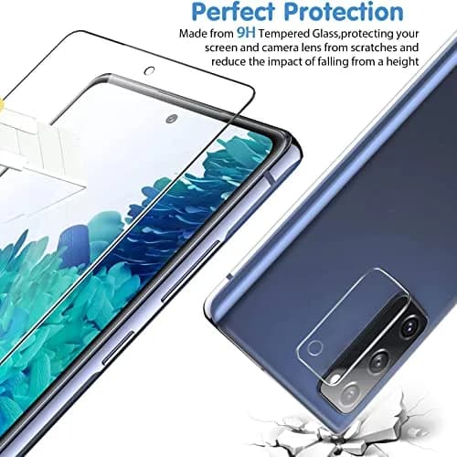 Arshek Tempered Glass Screen Protector and Camera Protector for Samsung Galaxy S20 FE 5G/4G | 6 Pack thumbnail 7