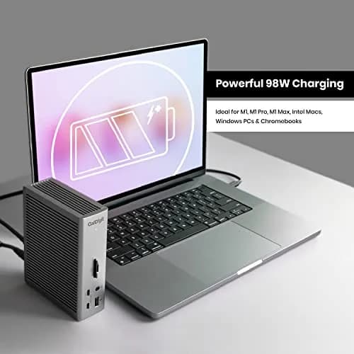 CalDigit TS4 Thunderbolt 4 Dock 18 Ports | 98W Charging, Dual 6K Displays, 2.5GbE LAN, Space Gray, 0.8m Certified Cable thumbnail 5