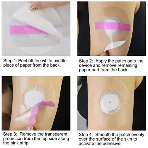 HONYOU Libre Sensor Covers 60 Pack Pink | Waterproof & Breathable Adhesive Patches for Libre 2/3 Sensors thumbnail 7