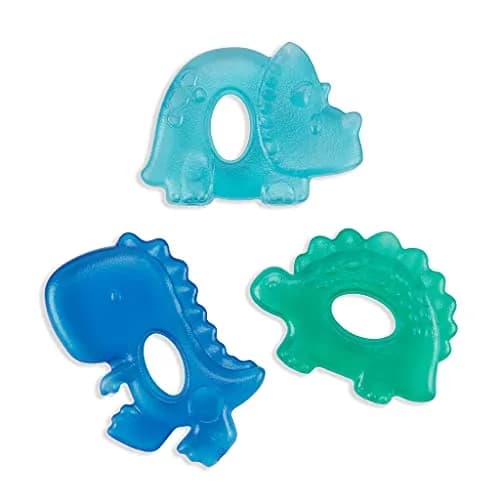 Itzy Ritzy Water-Filled Teethers for Teething Relief | Set of 3 Dinosaur Silicone Teethers, Baby 0-6 Months thumbnail 1