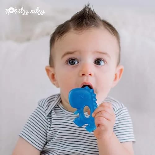 Itzy Ritzy Water-Filled Teethers for Teething Relief | Set of 3 Dinosaur Silicone Teethers, Baby 0-6 Months thumbnail 7