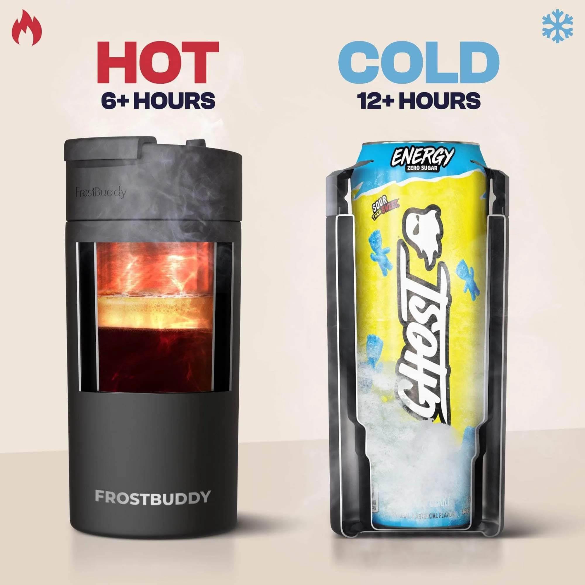 Frost Buddy Universal Can Cooler - 12oz/16oz Slim & Regular Cans, Bottles | Fits 5 Sizes, Keeps Drinks Cold 24 Hrs - view 6