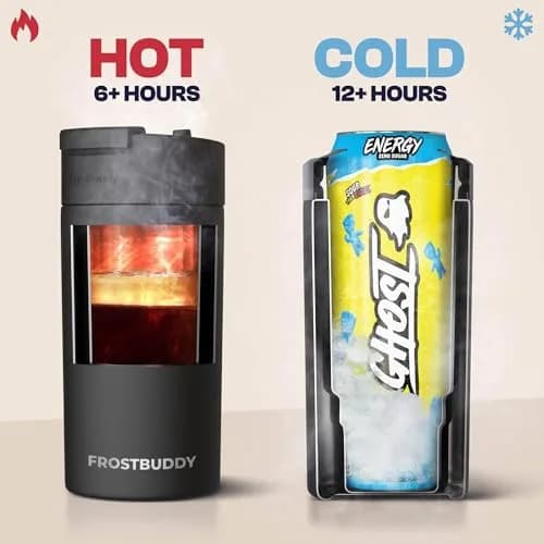 Frost Buddy Universal Can Cooler - 12oz/16oz Slim & Regular Cans, Bottles | Fits 5 Sizes, Keeps Drinks Cold 24 Hrs thumbnail 6