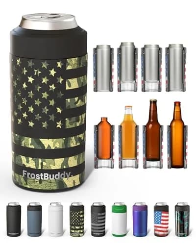 Frost Buddy Universal Can Cooler - 12oz/16oz Slim & Regular Cans, Bottles | Fits 5 Sizes, Keeps Drinks Cold 24 Hrs thumbnail 1