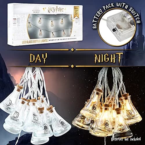 Harry Potter Fairy Lights Potion Bottle Hanging String Lights 10 LED 5ft | Magical Indoor Decor thumbnail 3