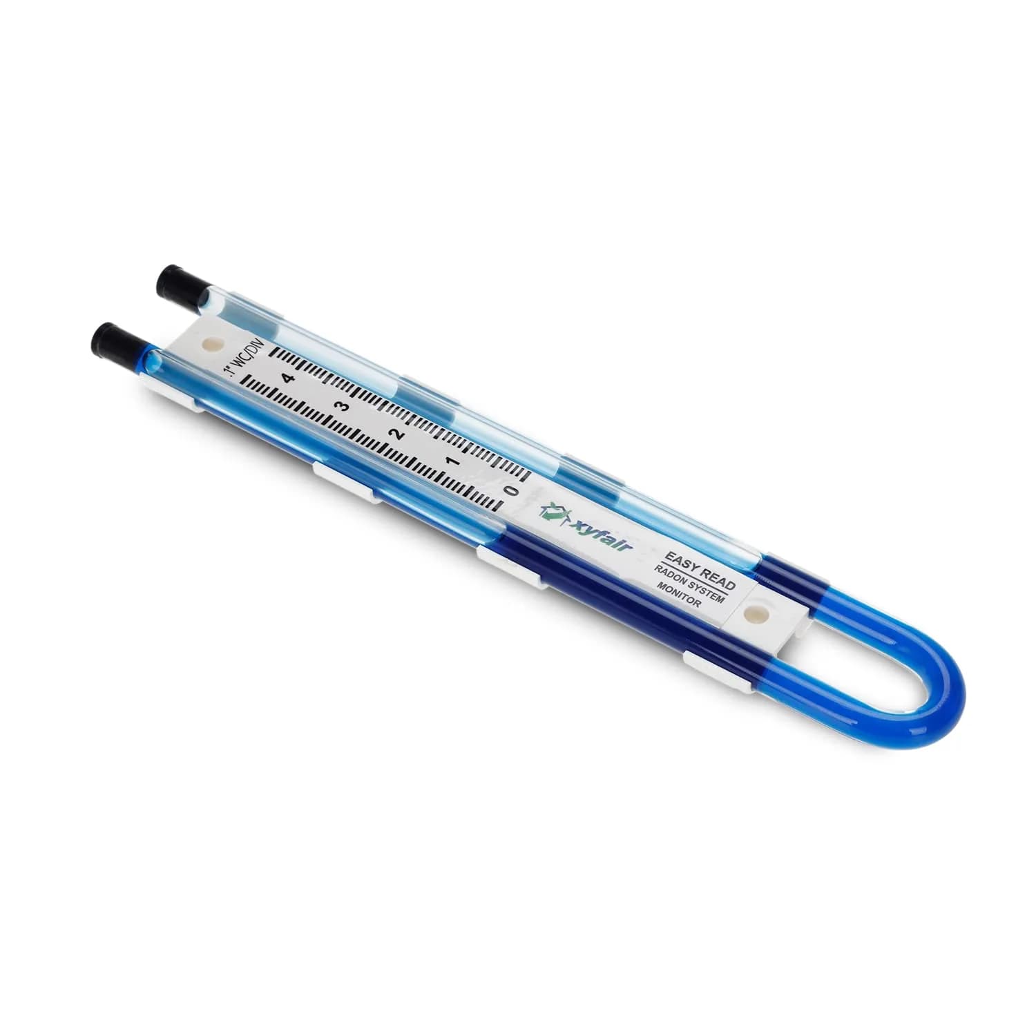 XYF Air Easy Read Manometer U-Tube Pressure Indicator 0-4.5" WC (Blue) | Differential U-Tube Manometer for Radon Systems