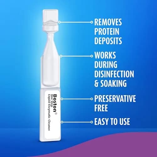 Boston One Step Liquid Enzymatic Cleaner RGP Lens, 15 Count | Protein Deposit Removal for Rigid Gas Permeable Lenses thumbnail 3