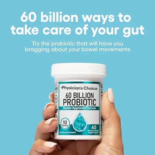 Physician's CHOICE Probiotics 60 Billion CFU - 10 Strains + Organic Prebiotics - 60 Capsules | Supports Gut Health & Digestion thumbnail 2