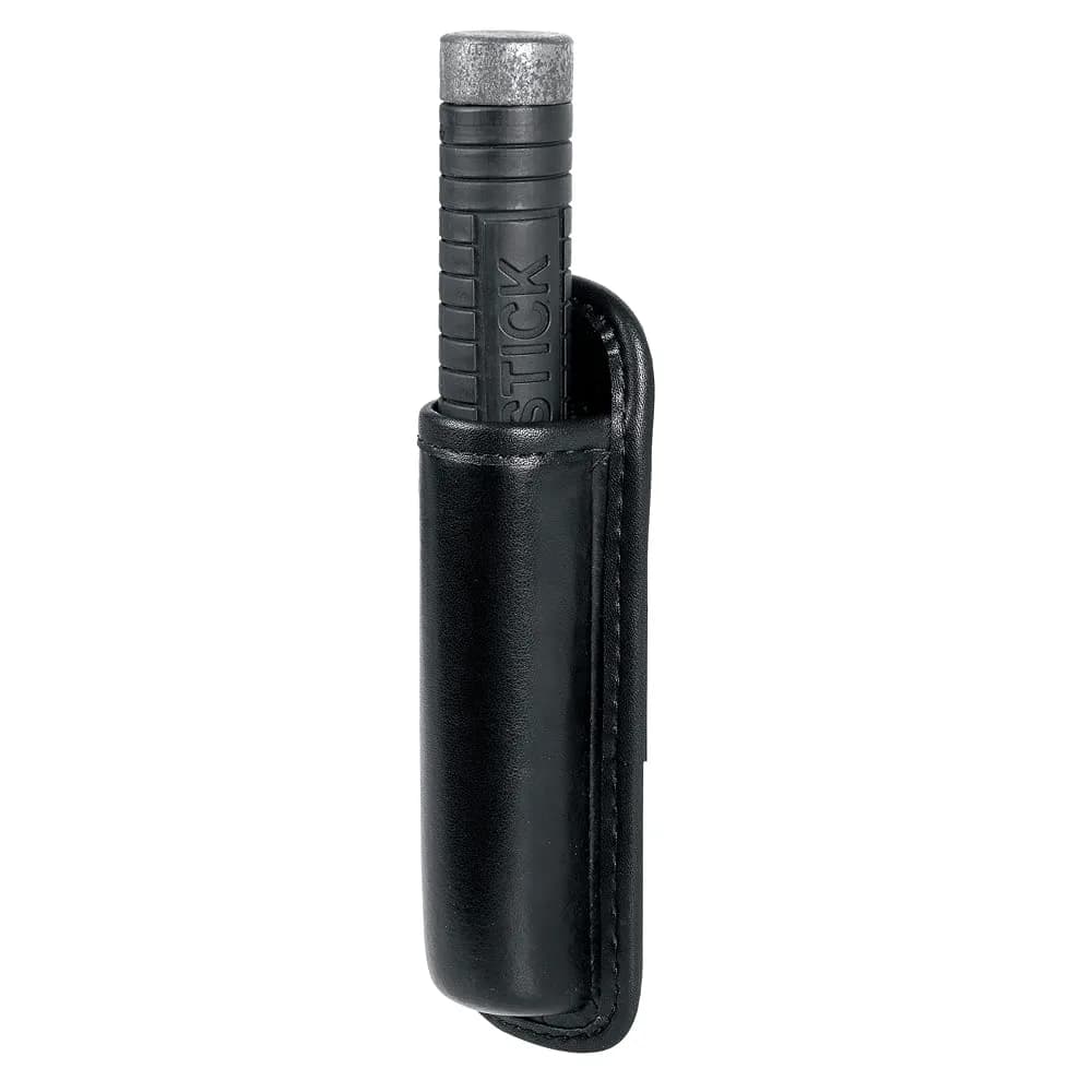 TAFTACFR Molded Expandable Baton Holder Holds 16" or 21" Baton | Basketweave Artificial Leather — Black Plain