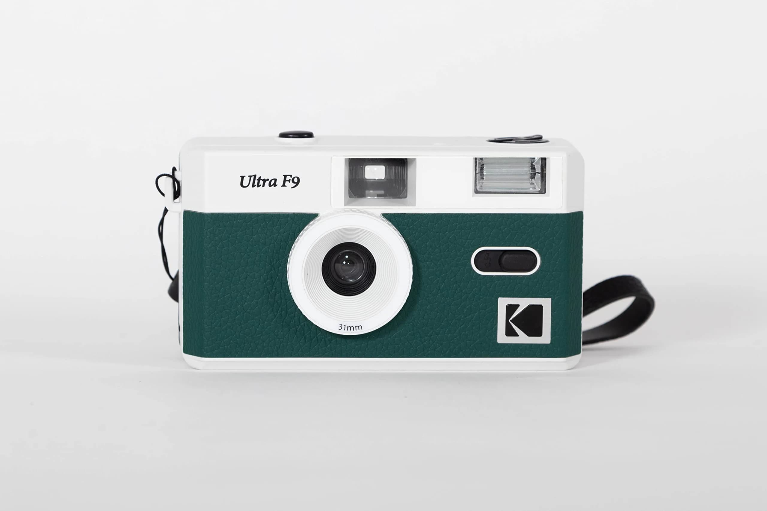 Kodak Ultra F9 Film Camera 35mm (130g) White x Green | Focus-Free Point & Shoot — White × Green