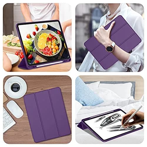 iMieet 12.9 Inch iPad Pro Case 2022/2021/2020 with Pencil Holder | Auto Wake/Sleep, Trifold Stand, Soft TPU Back thumbnail 7