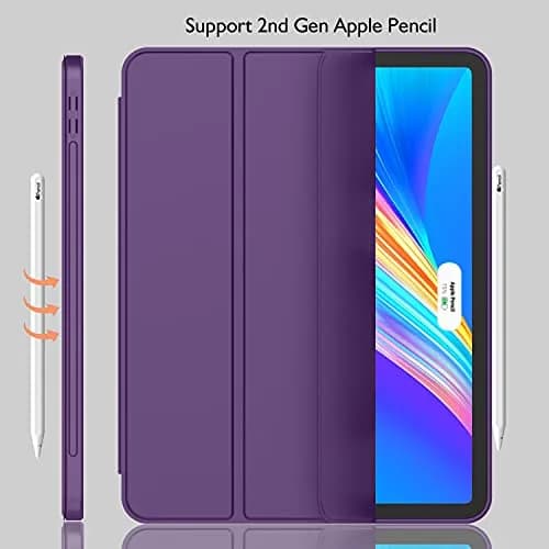 iMieet 12.9 Inch iPad Pro Case 2022/2021/2020 with Pencil Holder | Auto Wake/Sleep, Trifold Stand, Soft TPU Back thumbnail 3