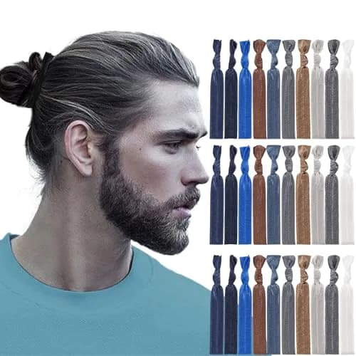 79STYLE 100pcs Fabric Hair Ties for Men | 10 Neutral Colors, Stretchable & No-Damage thumbnail 1