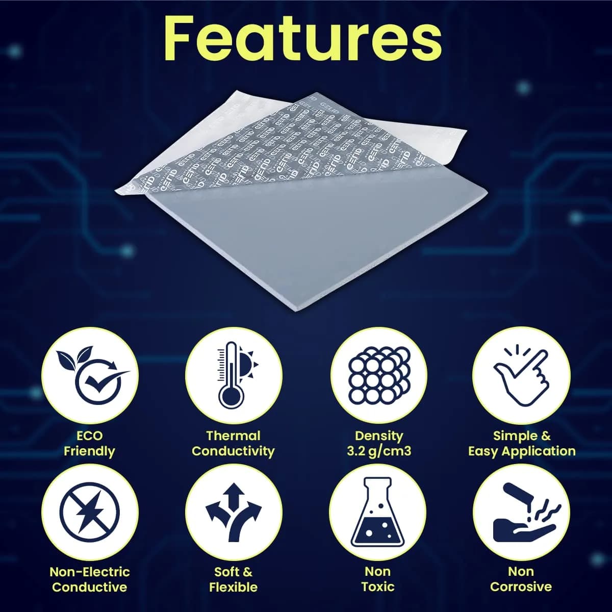 Gelid Solutions GP-Extreme Thermal Pad 120x120x2.0mm | 12W/mK High Conductivity for GPUs, CPUs, SSDs - view 4