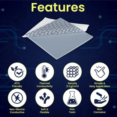 Gelid Solutions GP-Extreme Thermal Pad 120x120x2.0mm | 12W/mK High Conductivity for GPUs, CPUs, SSDs thumbnail 4