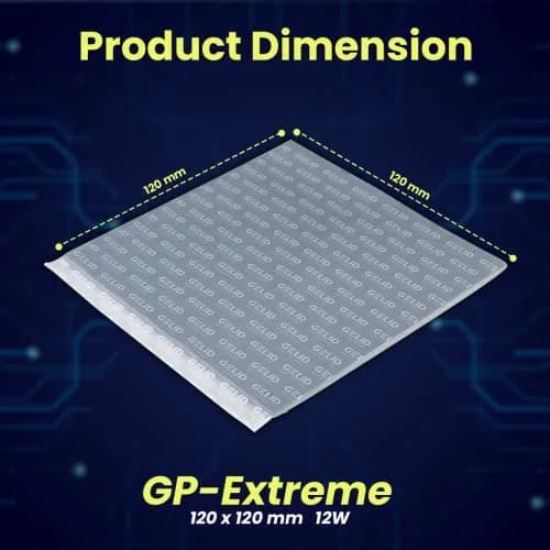 Gelid Solutions GP-Extreme Thermal Pad 120x120x2.0mm | 12W/mK High Conductivity for GPUs, CPUs, SSDs thumbnail 2