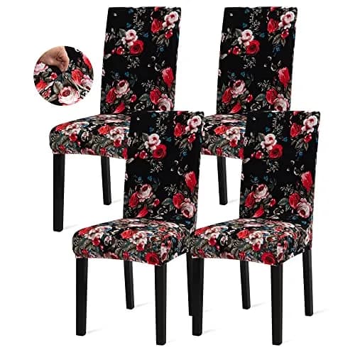 Sufdari Dining Chair Covers 4 Pack | Spandex Stretch Protectors for Dining Room Chairs thumbnail 1