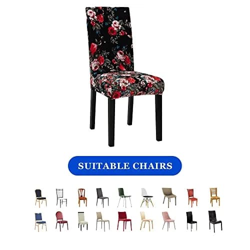 Sufdari Dining Chair Covers 4 Pack | Spandex Stretch Protectors for Dining Room Chairs thumbnail 4