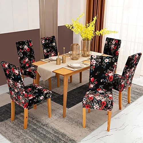 Sufdari Dining Chair Covers 4 Pack | Spandex Stretch Protectors for Dining Room Chairs thumbnail 8
