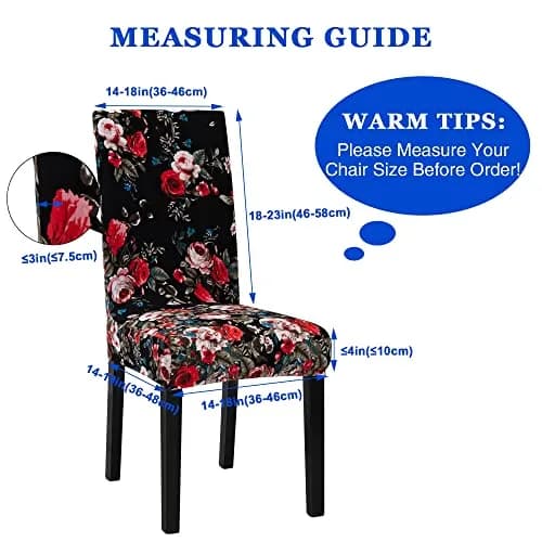 Sufdari Dining Chair Covers 4 Pack | Spandex Stretch Protectors for Dining Room Chairs thumbnail 3