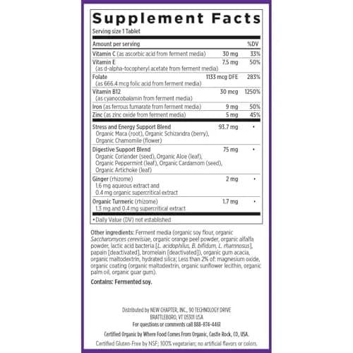 New Chapter Fermented Iron Complex 90 Tablets | Whole-Food Fermented Iron for Blood & Energy thumbnail 6