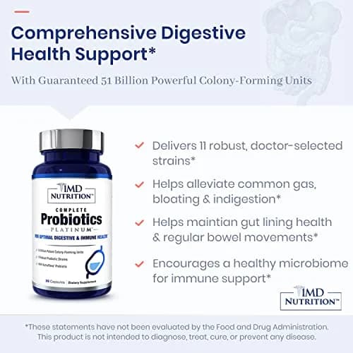 1MD Complete Probiotics Platinum 30 Veg Capsules | Supports Digestive & Immune Health thumbnail 5
