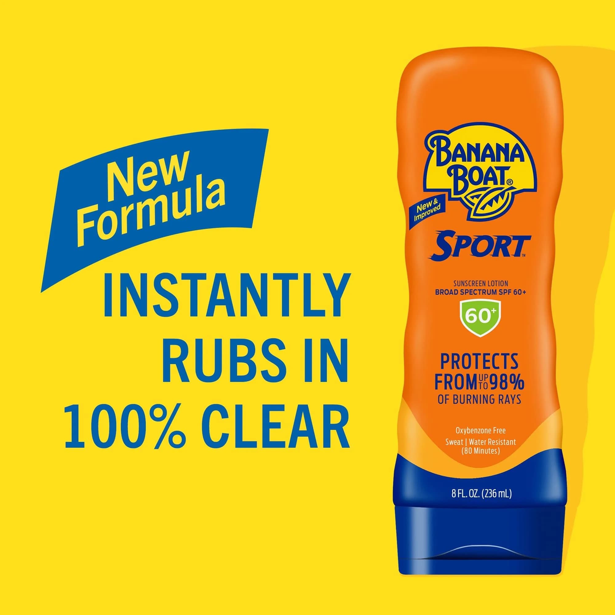 Banana Boat Sport SPF 60+ Sunscreen Lotion 236ml (8 Fl Oz) | Clinically Proven UVA/UVB Protection - view 3