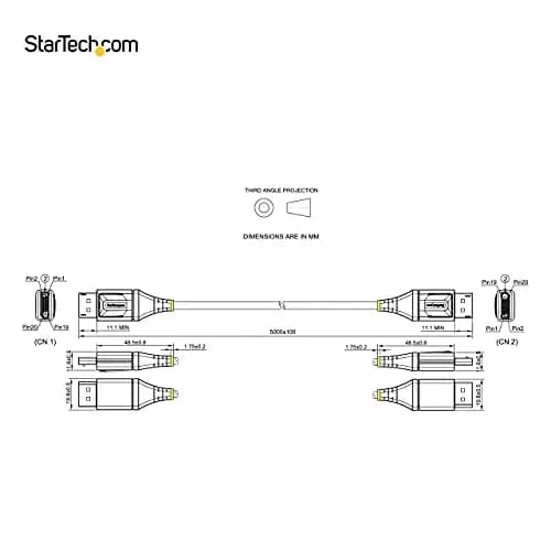 StarTech.com 16.4ft (5m) VESA Certified DisplayPort 1.4 Cable | 8K 60Hz HDR thumbnail 4