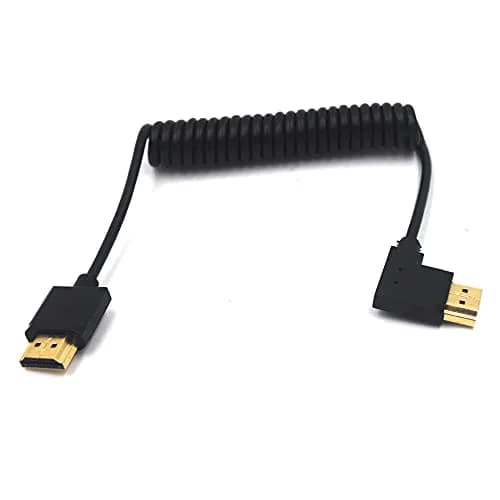 Kework Left Angle HDMI 2.0 Coiled Cable 1.2m (3.9ft) | 4K@60Hz, 18Gbps High Speed thumbnail 2