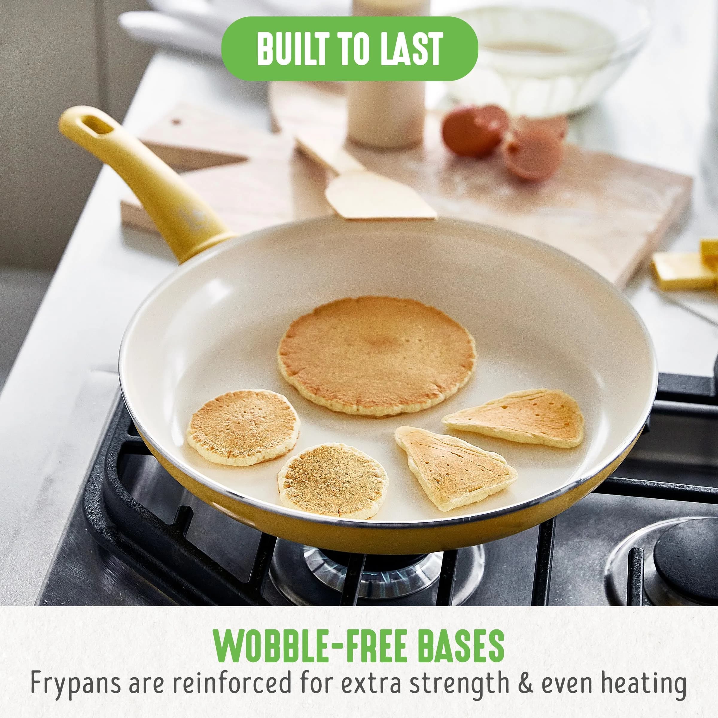 GreenLife Soft Grip 12-inch (30 cm) Frying Pan Skillet with Lid | Toxin-Free Ceramic Nonstick - view 2