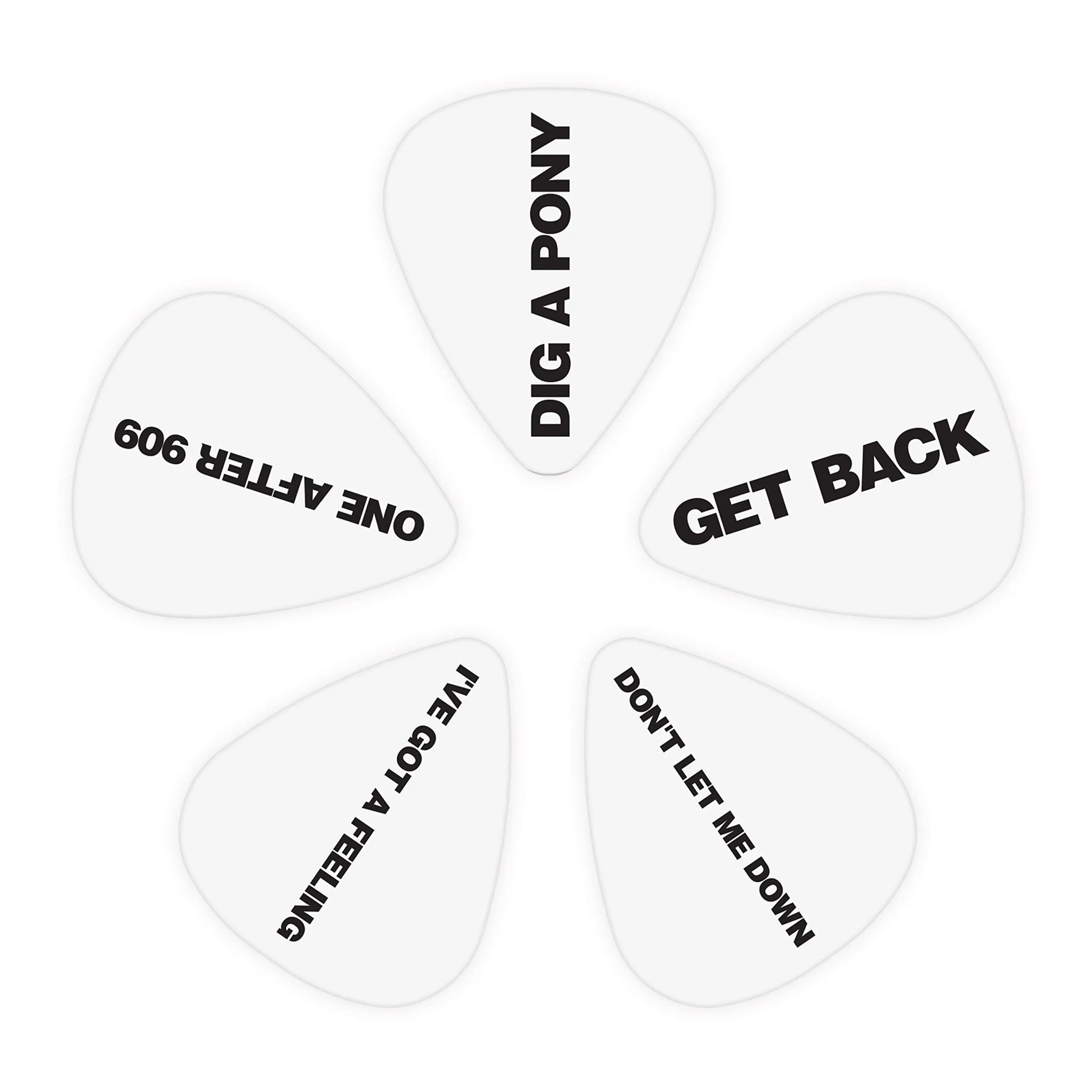 D'Addario Beatles Guitar Picks Get Back Heavy Tin | 10-Pack Celluloid for Rhythm & Lead thumbnail 2
