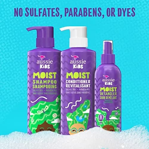Aussie Kids Hair Care Bundle Set Including: Shampoo (16 Fl Oz), Conditioner (16 Fl Oz) & Detangler Spray (8 Fl Oz) | Paraben-Free, Sulfate-Free, Cruelty-Free thumbnail 8