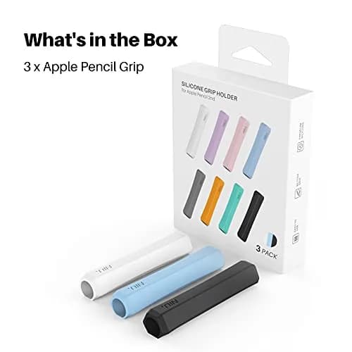 NIUTRENDZ Silicone Grip for Apple Pencil 2nd Gen & USB-C, 3 Pack Ergonomic Case Cover Sleeve | Comfortable Grip for Writing & Drawing thumbnail 7
