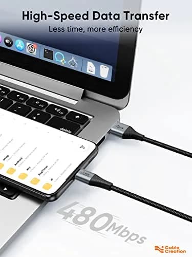CableCreation Short USB A to USB C Cable 0.8ft (0.2m) | Braided Charger Cord for Fast Charging & Data Sync thumbnail 3