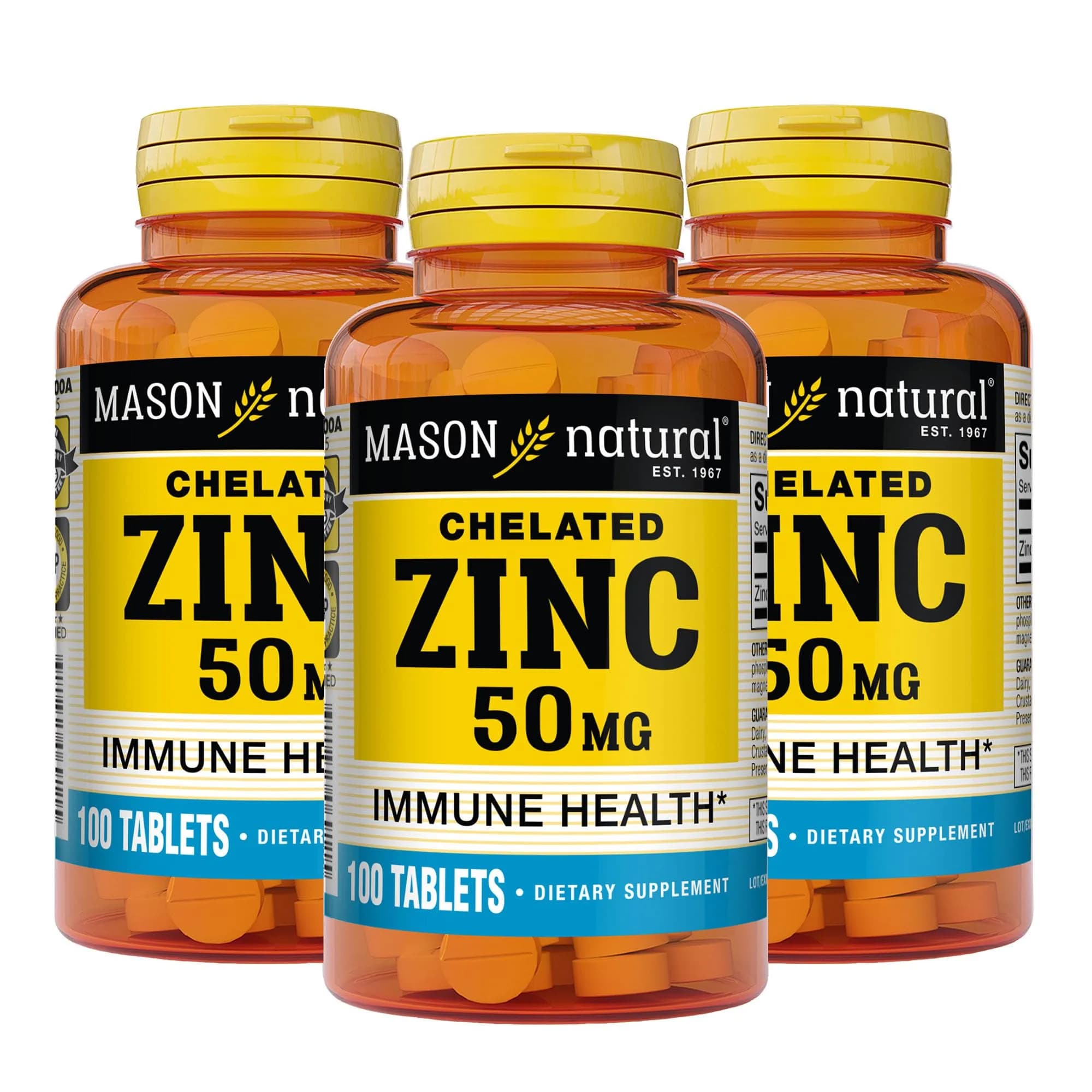 Mason Natural Zinc 50 mg | Immune & Antioxidant Support, 300 Tablets — White