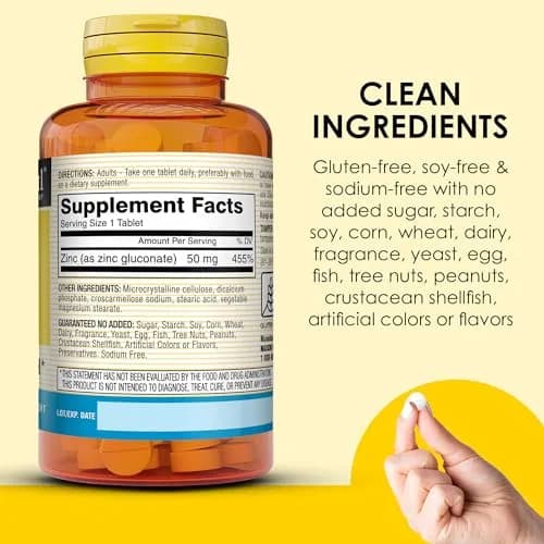Mason Natural Zinc 50 mg | Immune & Antioxidant Support, 300 Tablets thumbnail 5