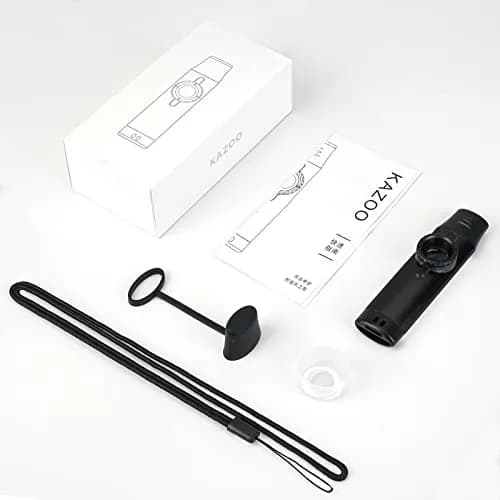 Ueteto Metal Kazoo with Adjustable Tone, Black | Easy to Play Musical Instrument thumbnail 4