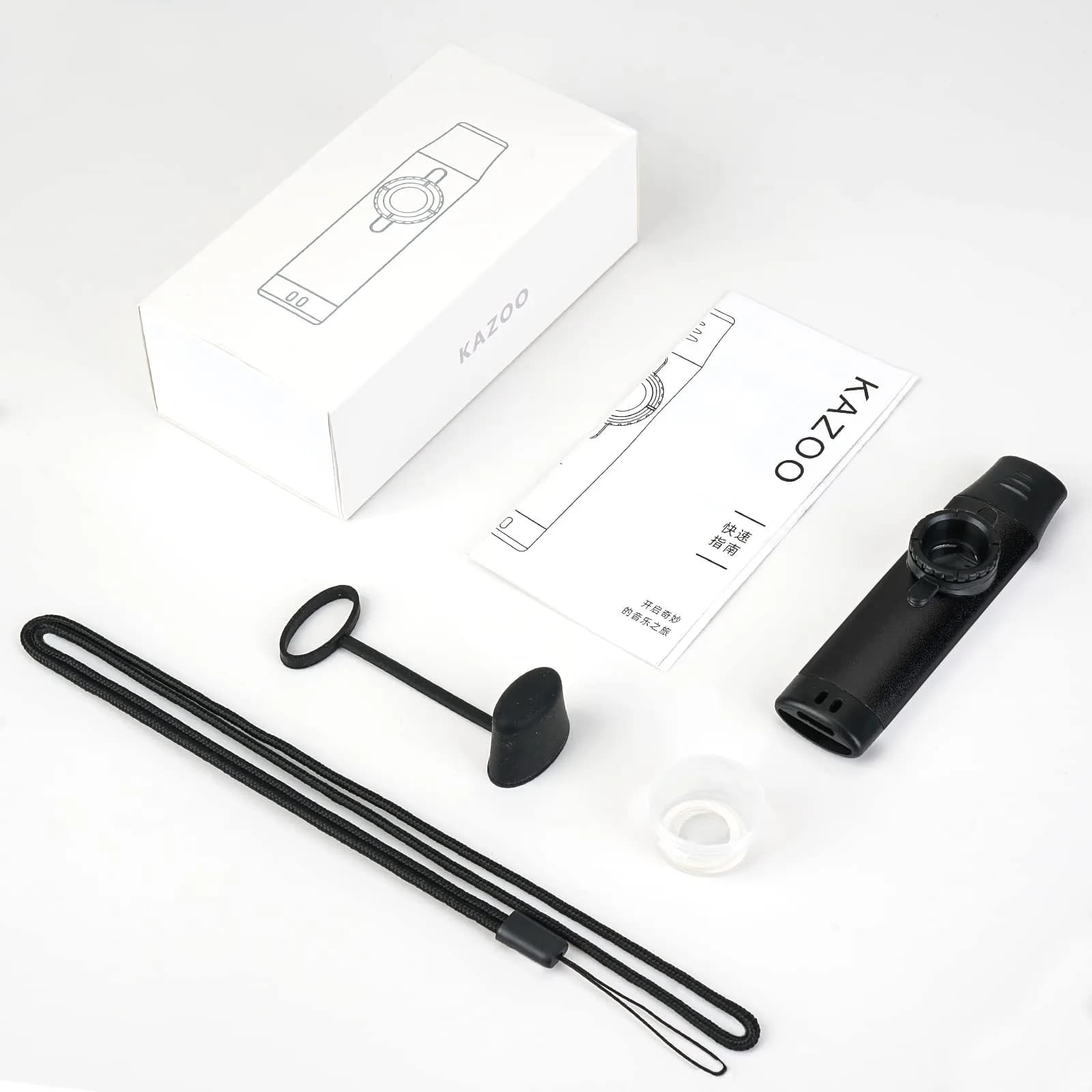 Ueteto Metal Kazoo with Adjustable Tone, Black | Easy to Play Musical Instrument - view 4