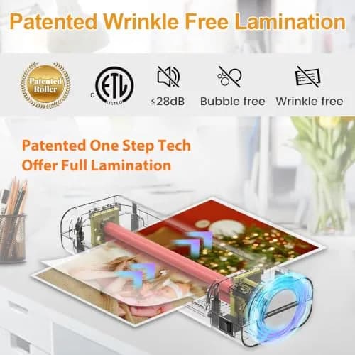 VidaTeco OL260B 9-inch Laminator Machine with 20 Sheets | ETL Certified, 2-Min Warm-up thumbnail 3