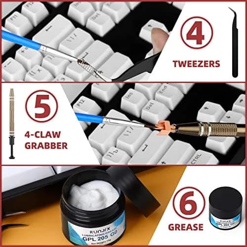 YIMAGUJRX Keyboard Lube Kit GPL 205G0 15g | Mechanical Keyboard Switch Lubrication & Tools thumbnail 4