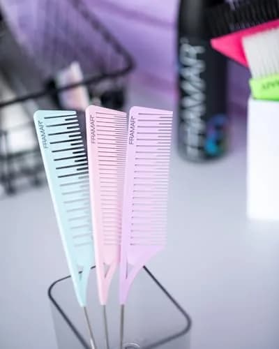 FRAMAR Dreamweaver Highlight Comb Set, Hair Dye Comb – 3 Pack Pastel | Lightweight, Static Free & Durable thumbnail 6