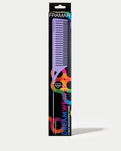 FRAMAR Dreamweaver Highlight Comb Set, Hair Dye Comb – 3 Pack Pastel | Lightweight, Static Free & Durable thumbnail 7