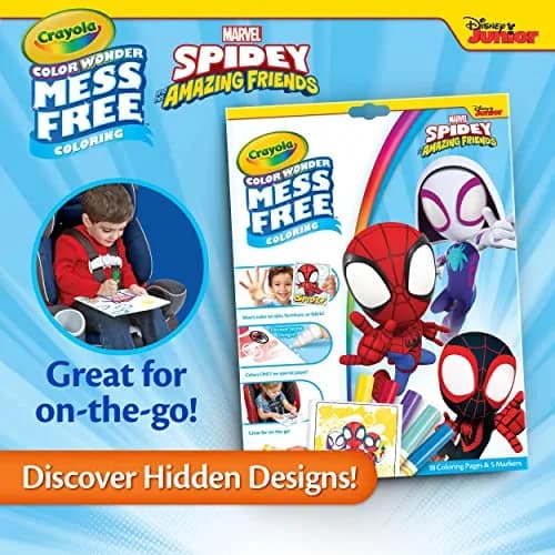 Crayola Spiderman Color Wonder Coloring Set, 23 Piece Set | Mess-Free Coloring Pages & Markers for Toddlers thumbnail 5