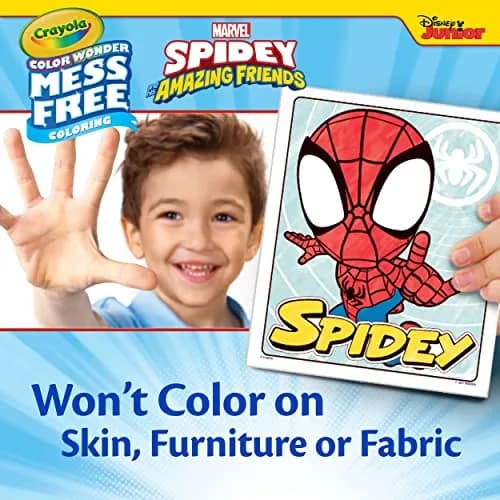 Crayola Spiderman Color Wonder Coloring Set, 23 Piece Set | Mess-Free Coloring Pages & Markers for Toddlers thumbnail 6