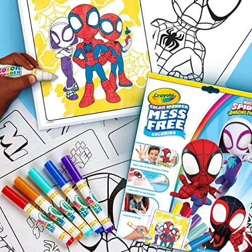 Crayola Spiderman Color Wonder Coloring Set, 23 Piece Set | Mess-Free Coloring Pages & Markers for Toddlers thumbnail 3