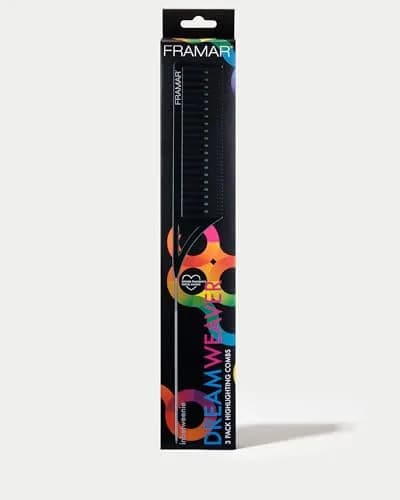 FRAMAR Dreamweaver Highlight Comb Set, Foiling Combs for Highlighting, 3 Sizes, Black | Static Free, Lightweight & Durable thumbnail 7