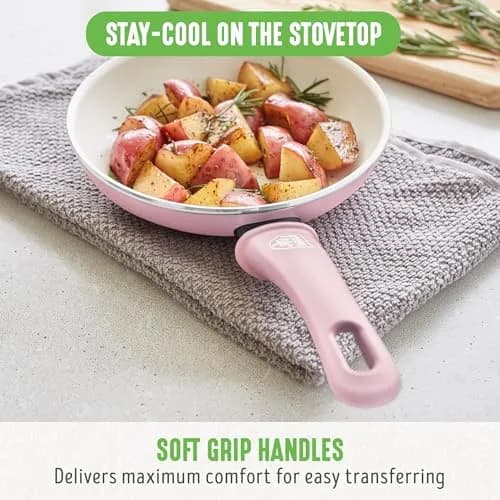 GreenLife Soft Grip 12-inch (30 cm) Frying Pan Skillet with Lid | Toxin-Free Ceramic Nonstick thumbnail 3