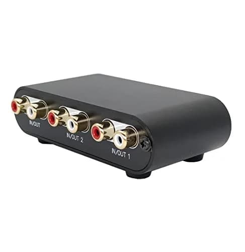 TENEALAY 2-Way RCA Stereo Audio Switch Input Signal Source Switcher Selector Splitter Box (2 in 1 Out / 1 in 2 Out) | Supports Volume Control & Mute thumbnail 5